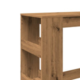 ZNTS Bar Table with Racks Artisan Oak 90x40x103.5 cm Engineered Wood 854381