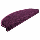 Stair Mats 15 pcs 65x21x4 cm Violet Half Round Large 133905