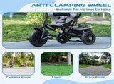 6 in 1 Kids Trike with Parent Handle, Canopy, 5-point Safety Belt, Storage, Footrest, Brake, for 1-5 T3398P348145