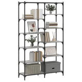 Bookshelf Grey Sonoma 100x32x170 cm Engineered Wood and Iron 832791