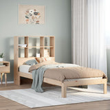 Bookcase Bed without Mattress 90x190 cm Single Solid Wood Pine 3322548