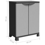 Plastic Cabinet 68x39x92 cm Rattan Design 337898