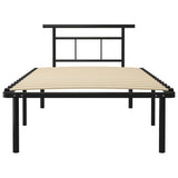 Bed Frame without Mattress Black Metal 100x200cm 324823