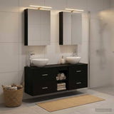 Bathroom Cabinet Set 5 pcs Black Oak Engineered Wood 3406672