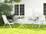 Set of Two Aluminium Folding Chairs - Light Grey T3398P327945