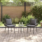 Garden Dining Set 3 pcs Black and Anthracite 42010356