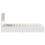 Storage Bed with Headboard White 75 x 190 cm Engineered Wood 3408508