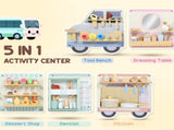 Wooden Busy Board, 5 in 1 Activity Wall Panels for Kids 3 Years, for Daycare, Playroom, Home T3398P422171
