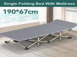 Heavy Duty Single Folding Bed Camping Travel Guest Lightweight 38304169
