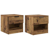 Bed Cabinet 2 pcs Old Wood 40 x 39 x 40cm Engineered Wood 880516