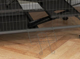 Small Animal Cage for Chinchilla Ferret Kitten on Wheels with Hammock Removable Tray, Grey T3398P350035