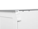 Freestanding Bathroom Cabinet, Storage Cupboard with 2 Drawers, Double Doors, Adjustable Shelf, T3398P330468