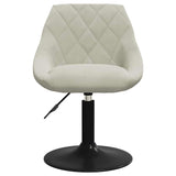 Swivel Dining Chairs 2 pcs Cream Velvet 335326