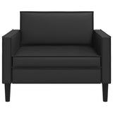 XL Armchair Black Faux Leather 42043524