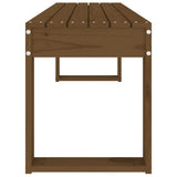 Garden Bench Honey brown Solid Pine Wood Standard Durable 825096