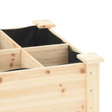 Garden Planter Beige 161.5 x 45 x 76.5 cm Solid fir wood 42006581