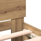 Bed Frame Artisan Oak 203 x 185 x 70 cm Engineered Wood 3378500