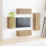 TV Cabinet Set Wall-mounted 4 pcs Artisan Oak Engineered Wood 3409014