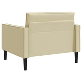 XL Armchair Cream Faux Leather 42043518