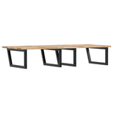 Basin Shelf Wall Mounted Steel and Solid Wood Acacia 3302903