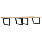 ZNTS Basin Shelf Wall Mounted Steel and Solid Wood Acacia 3302903