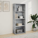 Bookcase Concrete Grey 60x30x152 cm Engineered Wood 857911