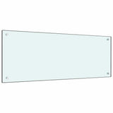 Kitchen Backsplash 2 pcs White 100 x 40 cm Tempered Glass 3415422