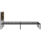 Metal Bed Frame without Mattress Smoked Oak 160x200 cm 4007670