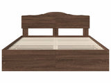 Bed Frame with Drawer Brown Oak 120 x 190 cm Engineer Wood 3413032