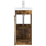 Bathroom Vanity with Sink Smoked Oak 42 x 40 x 84.5 cm 890089