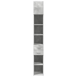 Slim Storage Cabinet Concrete Grey 30x42.5x225 cm Engineered Wood 3281269