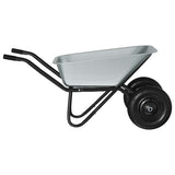 Wheelbarrow Silver and Black 137 x 60 x 65.5 cm Steel 42007972