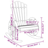 Rocking Adirondack Chair Solid Wood Fir 365094