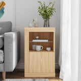Side Cabinet with LED Lights Sonoma Oak Engineered Wood 836634