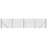Wire Mesh Fence with Flange Green 1.6x10 m 154180