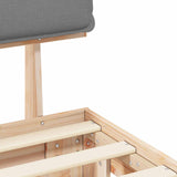 Bed Frame with Upholstered Headboard Light Grey 120 x 200 cm 877279