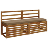 2-Piece Bench Cushions VUGHT 2 pcs 100% Polyester Taupe 951453