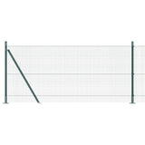 Outdoor Welded Wire Fence with Concrete Base 25 x 1 m Green 3352435