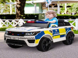 12V Kids Electric Ride On Police Car 2 Motors with Parental Remote Control Siren Flashing Lights USB T3398P378957