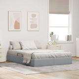 Storage Bed with Mattress Light Grey 140 x 200 cm Fabric 3370016