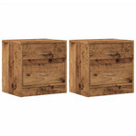 ZNTS Bedside Cabinets 2 pcs Old Wood 40x30x40 cm Engineered Wood 855925