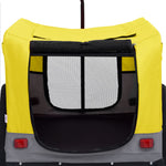 ZNTS 2-in-1 Pet Bike Trailer & Jogging Stroller Yellow and Grey 92442