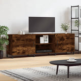 TV Cabinet Smoked Oak 150x30x50 cm Engineered Wood 829121