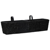 ZNTS Garden Planters 2 pcs Water Hyacinth Black 45582