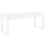 Garden Bench White 110x38x45 cm Solid Wood Pine 825094