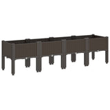 Garden Planter with Legs Brown 160x40x42 cm PP 367905