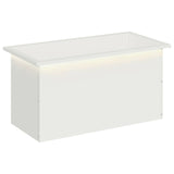 Garden Planter with LED White 40 x 80 x 40 cm Steel 8008156