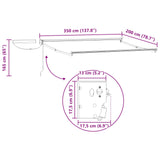 Electric Retractable Awning Burgundy and Anthracite 3.5 x 2 m 3420068