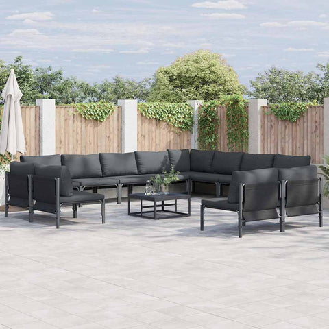 Garden Sofa Set Anthracite Steel 3379031