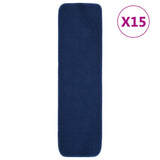 Anti Slip Stair Mats 15 pcs 75x20 cm Navy Blue Rectangular 340399